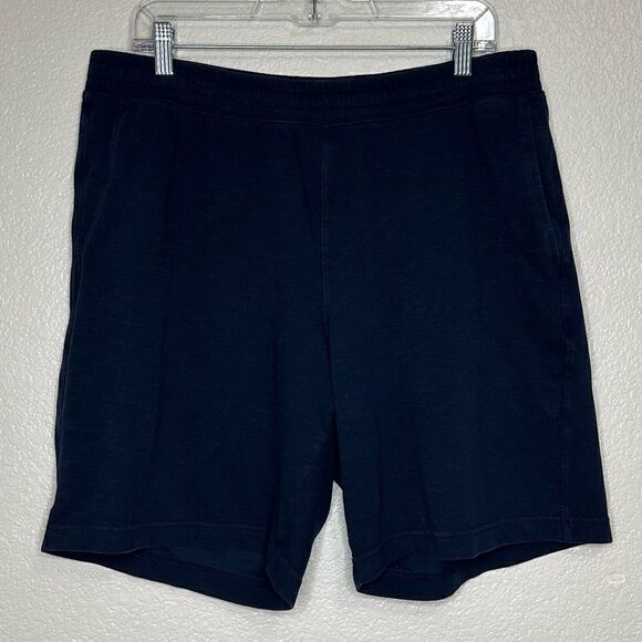 Uniqlo AlRism Navy Blue Cotton Easy Pull On Men’s Shorts - Picture 1 of 12